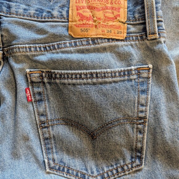 Vintage Levi’s 505 Straight Leg Jeans – W34 L29 - Picture 7 of 8